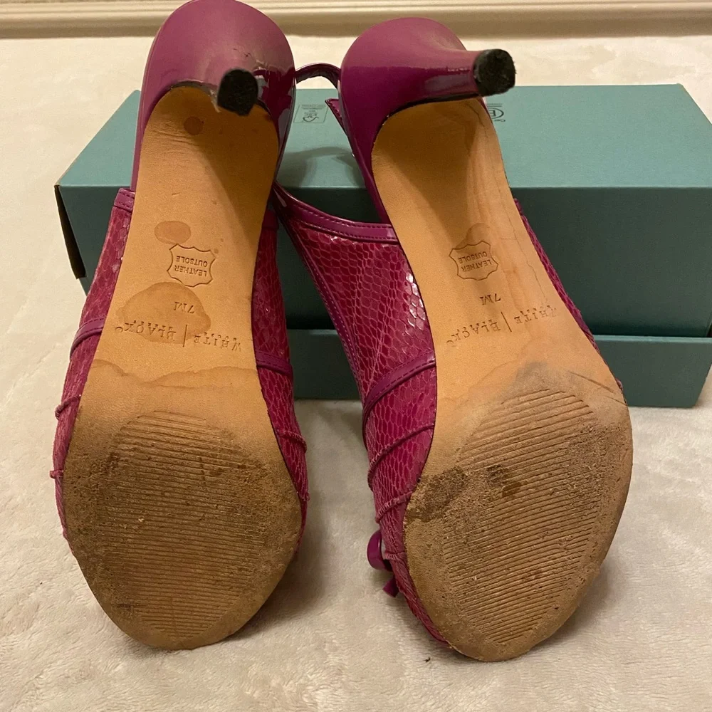White House Black Market Fuchsia Slingback Heels